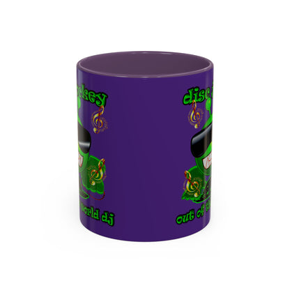 disc jockey - Accent Mug (purple)