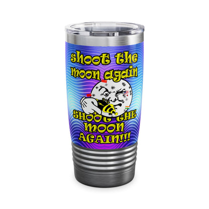 shoot the moon again - Ringneck Tumbler, 20oz (purple wave)