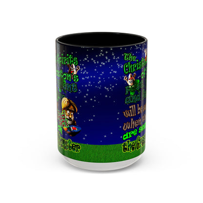 christmas spirits of boston - Accent Mug ('snoops' background)