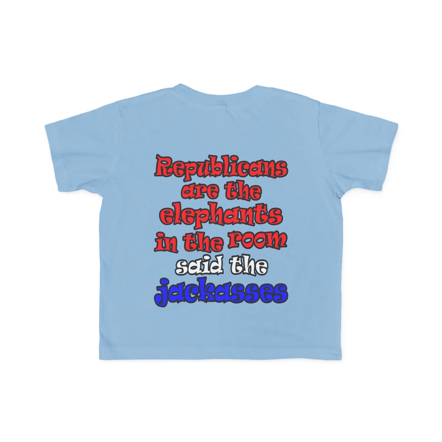 donkeys and elephants - Toddler's Fine Jersey Tee