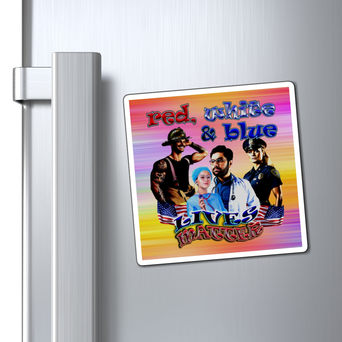 rw&b lives matter - Magnets - (color blur)
