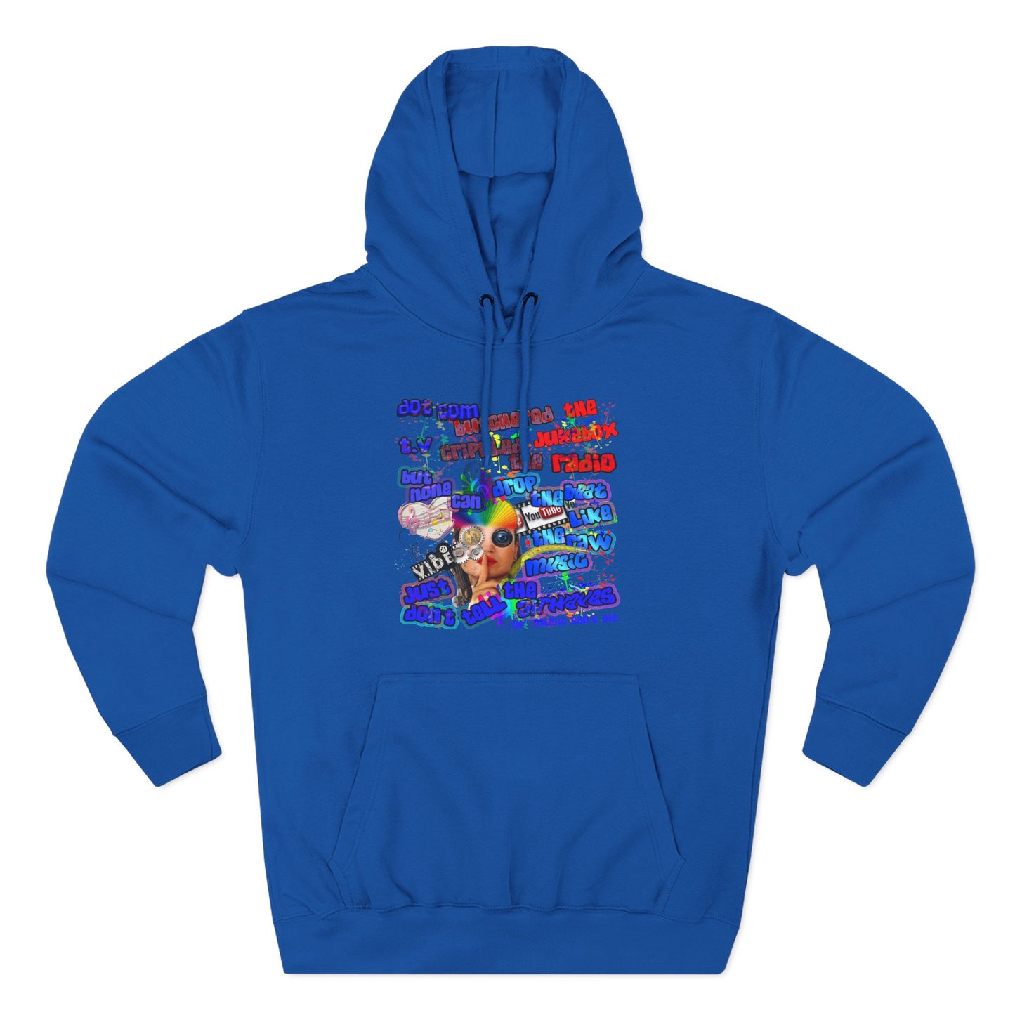 drop the beat - Three-Panel Fleece Hoodie
