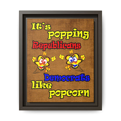 popping like popcorn - framed canvas art (brown papyrus)