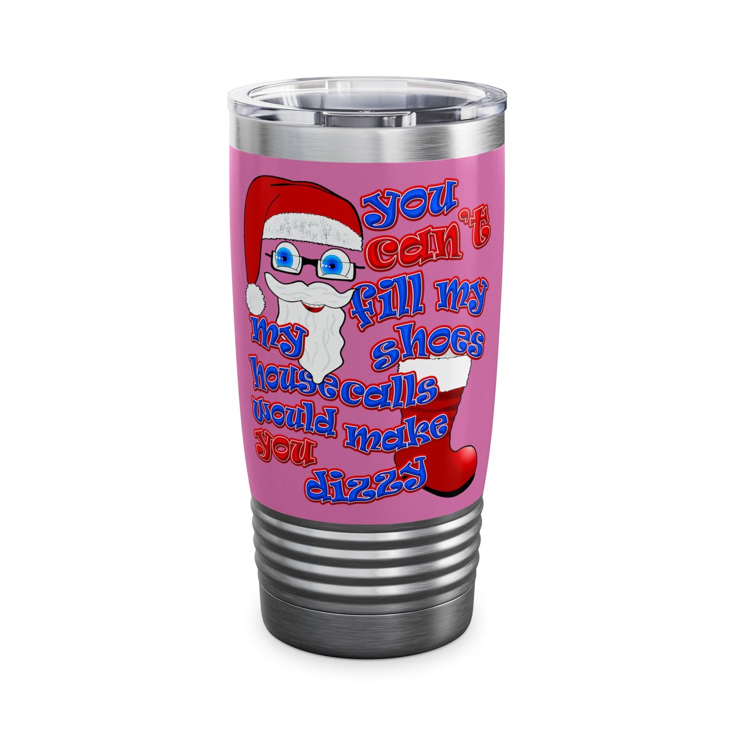 santa's shoes - Ringneck Tumbler, 20oz (light pink)