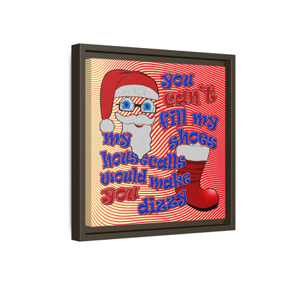 santa's shoes - framed canvas art (yellow-orange wave)
