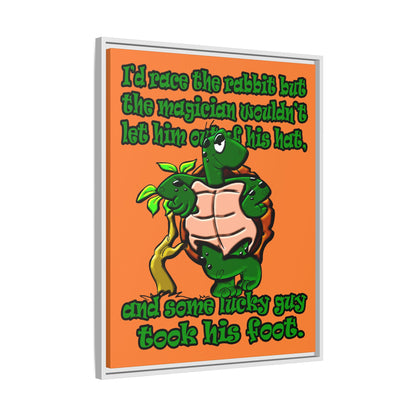 turtle race - framed canvas art (crusta)