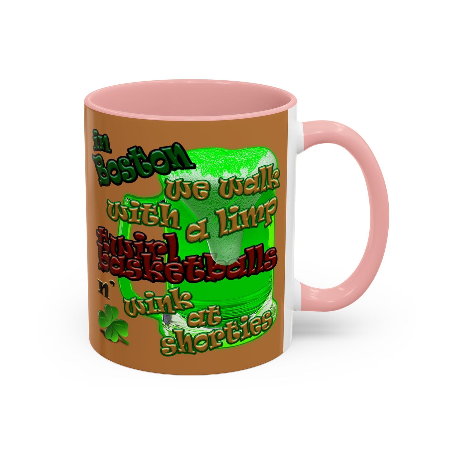 celtics logo - Accent Mug (light brown)