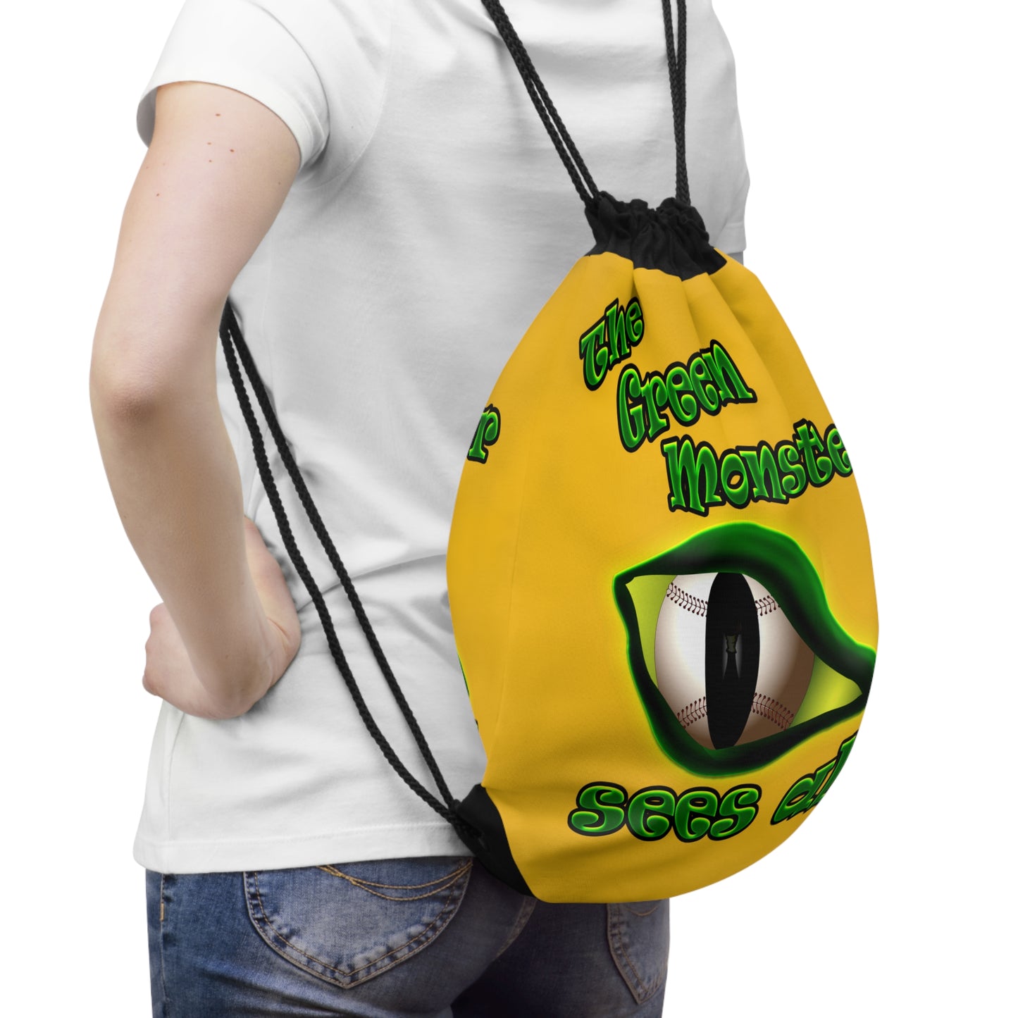 green monster - Drawstring Bag (yellow)