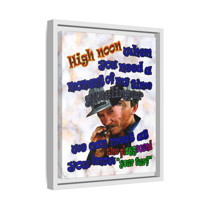 high noon - framed canvas art (white marble)