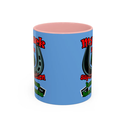 my luck - Accent Mug (light blue)