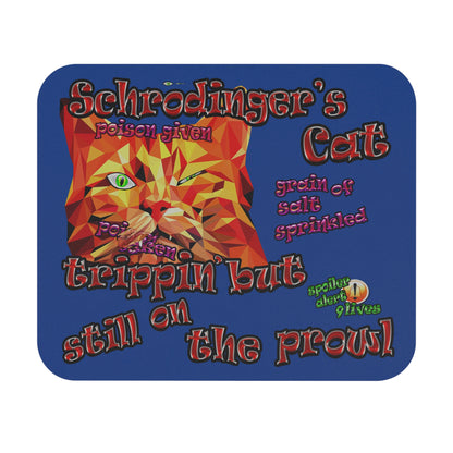 schrodinger's cat - Mouse Pad (Rectangle) (dark blue)