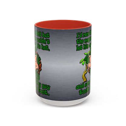 turtle race - Accent Mug (brushed nickel)