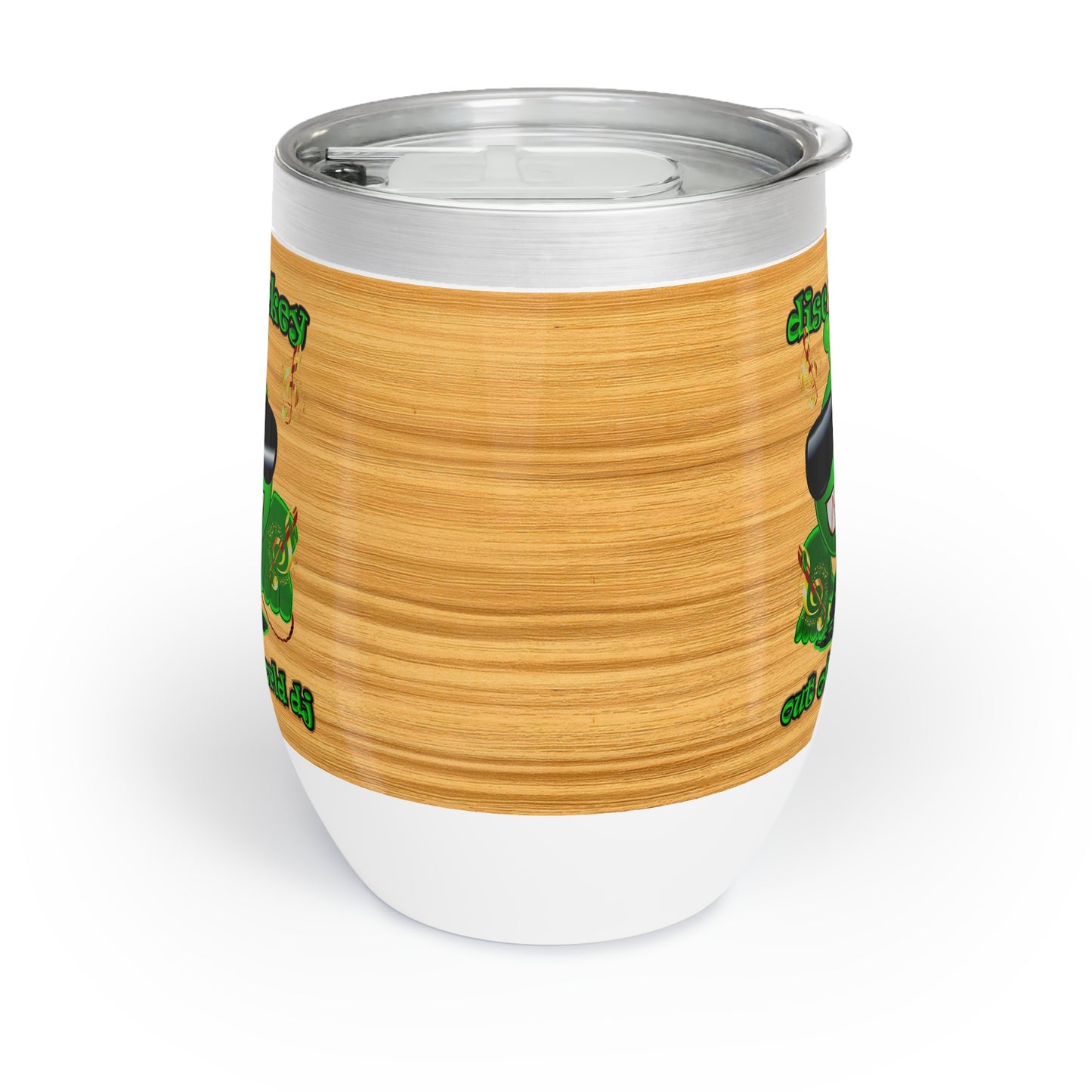 disc jockey - Chill Wine Tumbler (butterscotch wood finish)