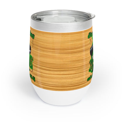 disc jockey - Chill Wine Tumbler (butterscotch wood finish)