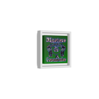 em cee squared - framed canvas art (logo green)
