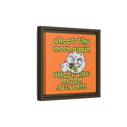 shoot the moon again - framed canvas art (crusta)