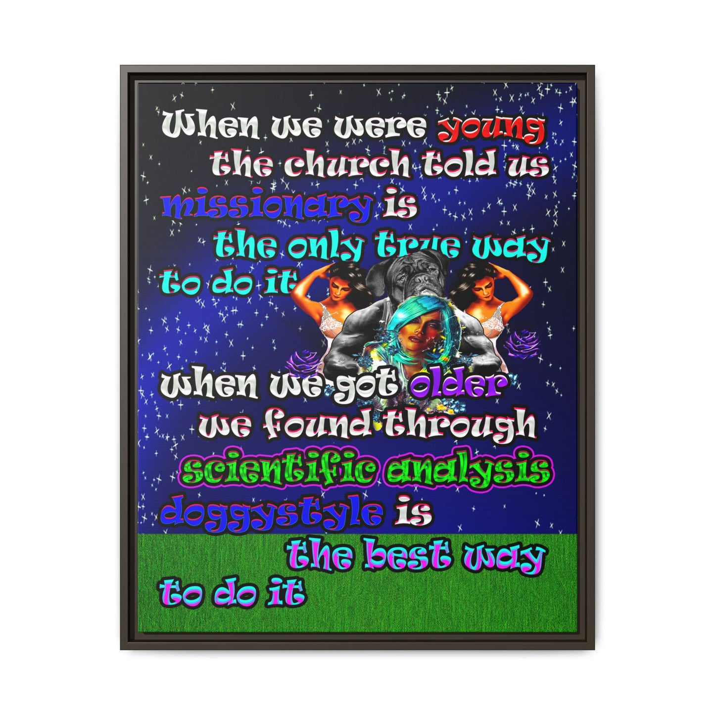 doggystyle - framed canvas art ('snoops' background)