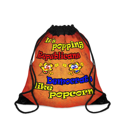 popping like popcorn - Drawstring Bag (burnt orange)