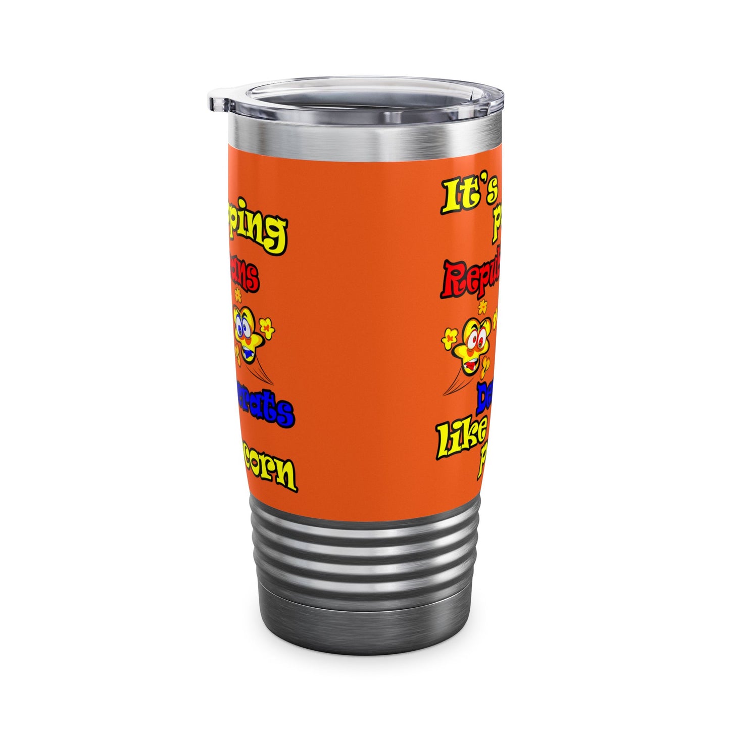 popping like popcorn - Ringneck Tumbler, 20oz (orange)