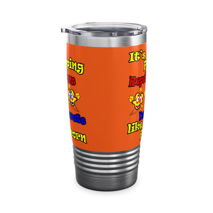 popping like popcorn - Ringneck Tumbler, 20oz (orange)