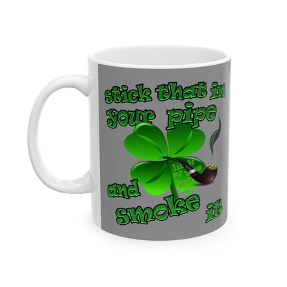 celtics logo - White Mug (grey)
