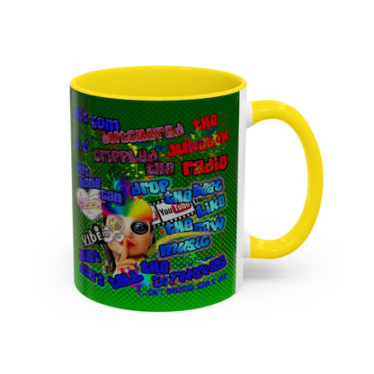 drop the beat - Accent Mug (logo green)
