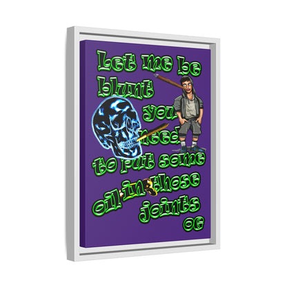 og - framed canvas art (purple)