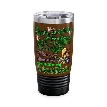 christmas spirits of boston - Ringneck Tumbler, 20oz (brown)