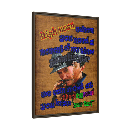 high noon - framed canvas art (brown papyrus)