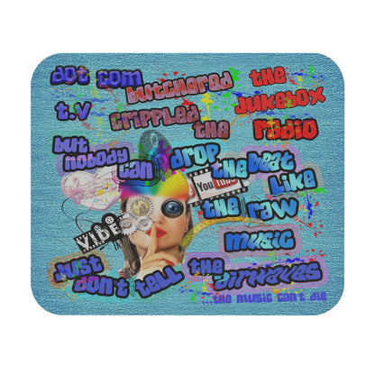 drop the beat - Mouse Pad (Rectangle) (faded blue)