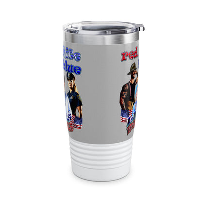 rw&b lives matter - Ringneck Tumbler, 20oz (light grey)