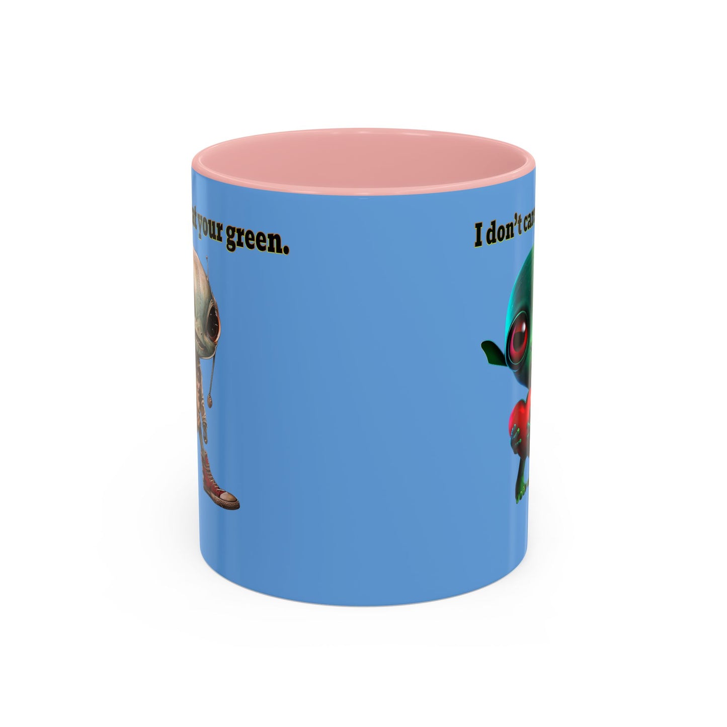 I don't care that your grey - Accent Mug (light blue)