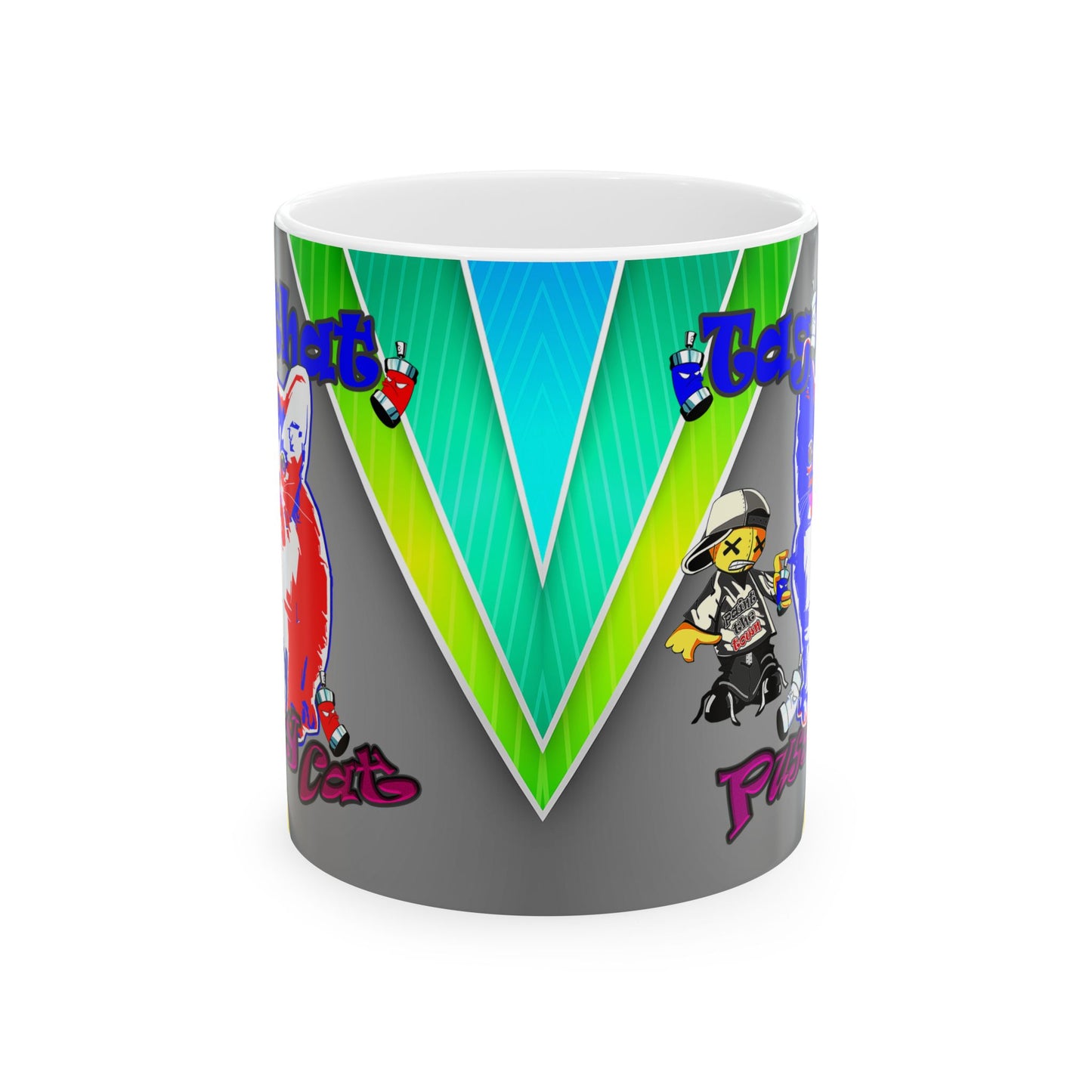 tag that - White Mug (rainbow split)