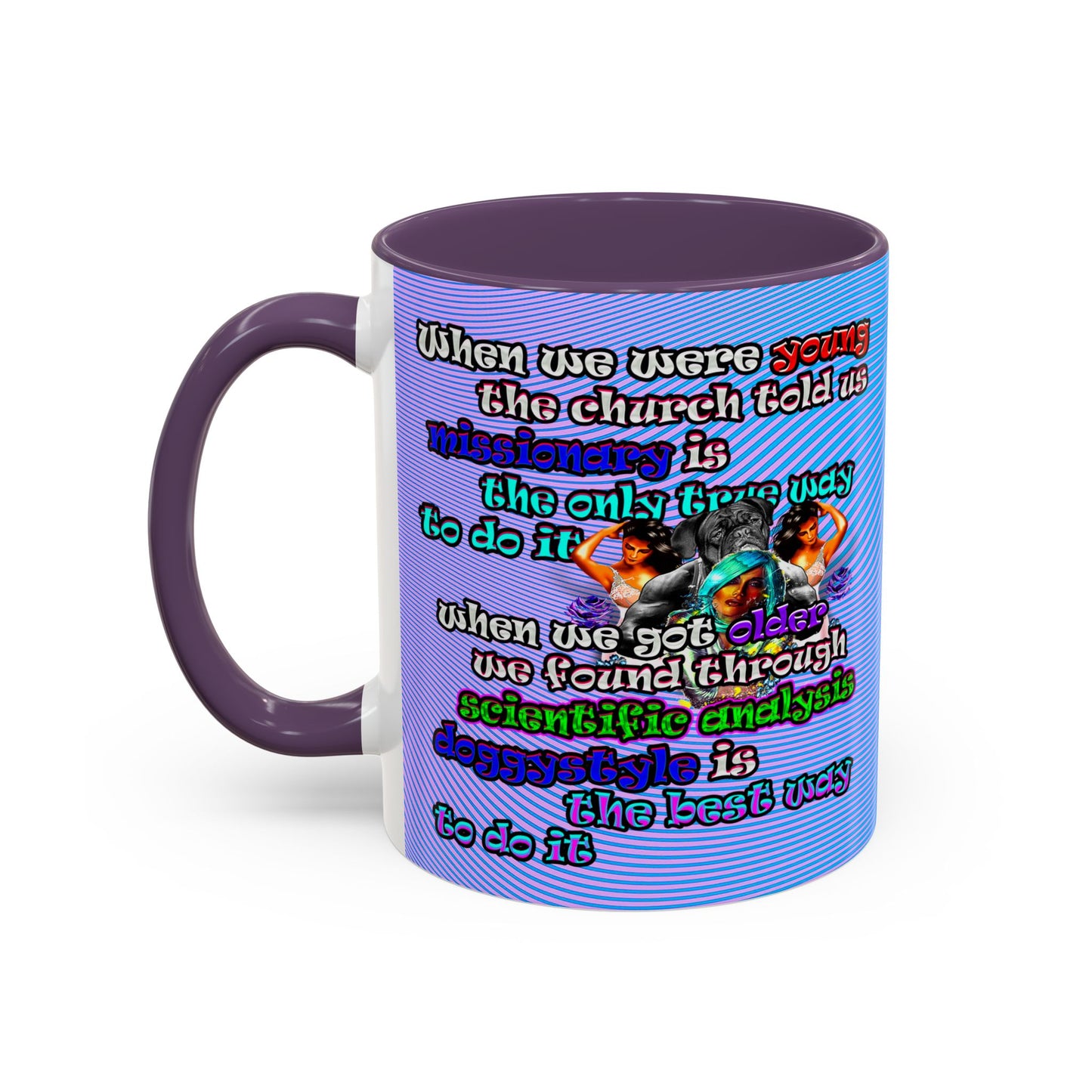 doggystyle - Accent Mug (light blue-purple wave)