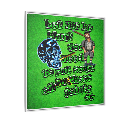 og - framed canvas art (green turf)