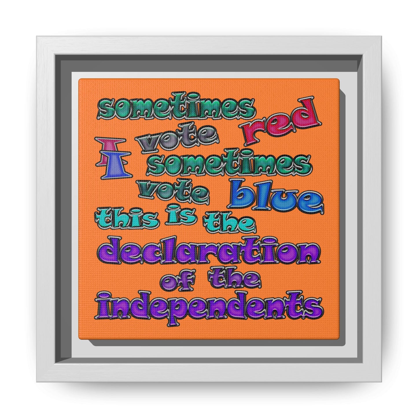 declaration of the independents - framed canvas art (crusta)