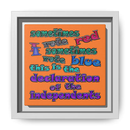 declaration of the independents - framed canvas art (crusta)