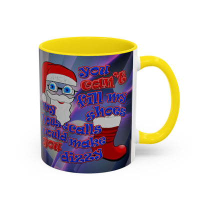 santa's shoes - Accent Mug (grey-pink wave)