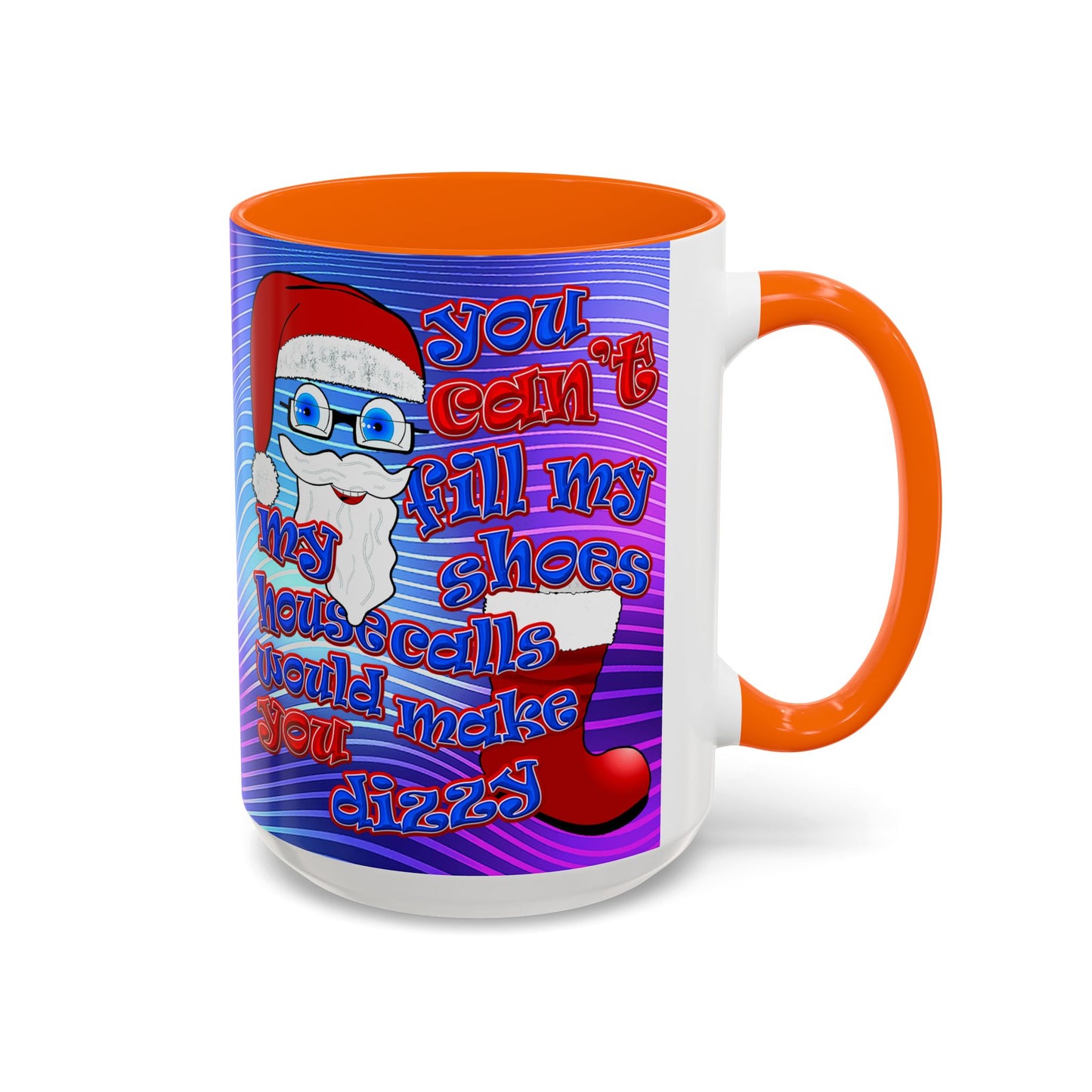 santa's shoes - Accent Mug (purple wave)