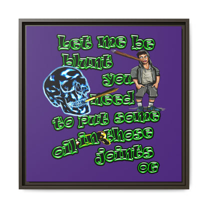 og - framed canvas art (purple)