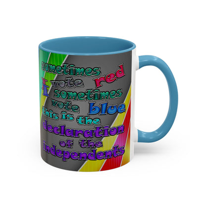 declaration of the independents - Accent Mug (rainbow split)