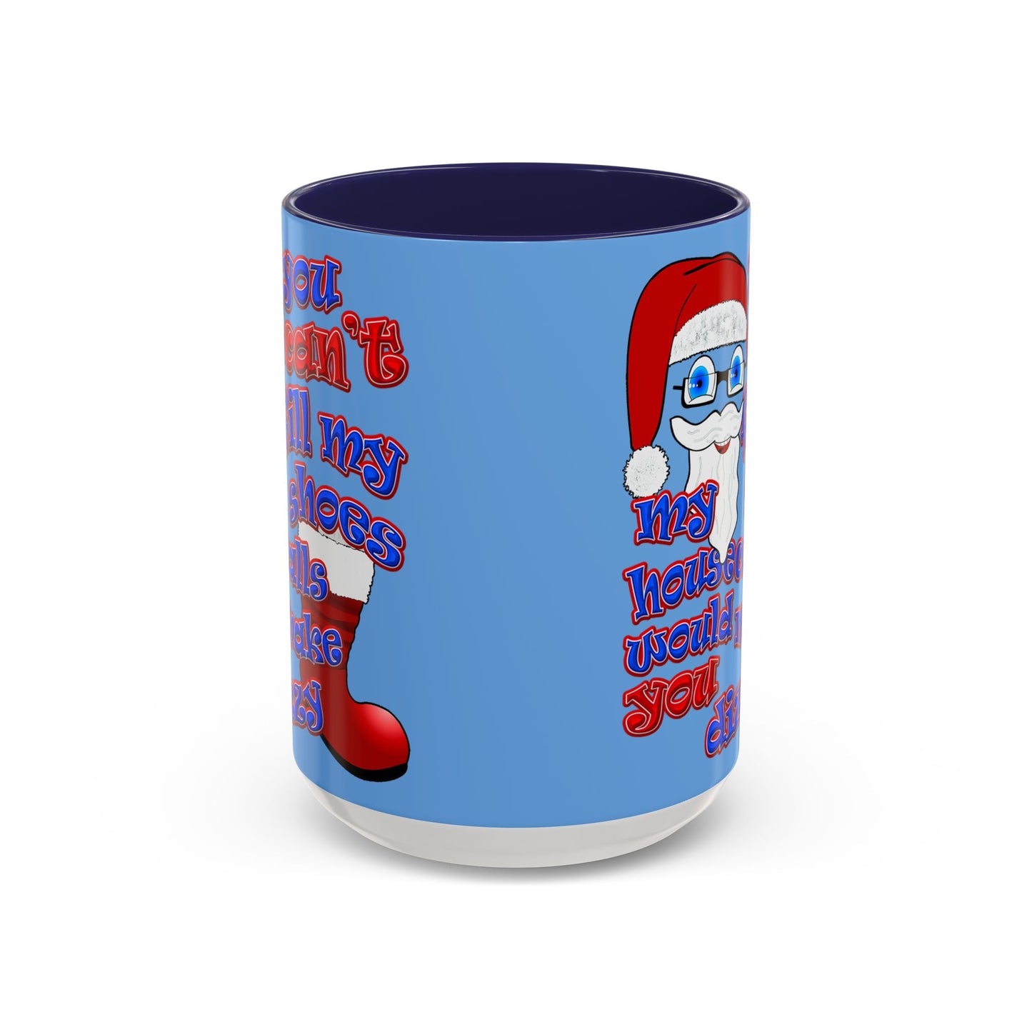 santa's shoes - Accent Mug (light blue)