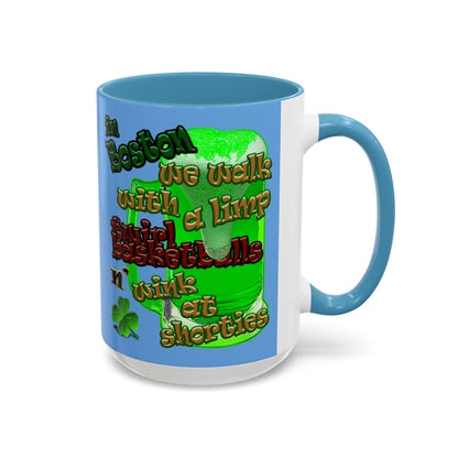 celtics logo - Accent Mug (light blue)