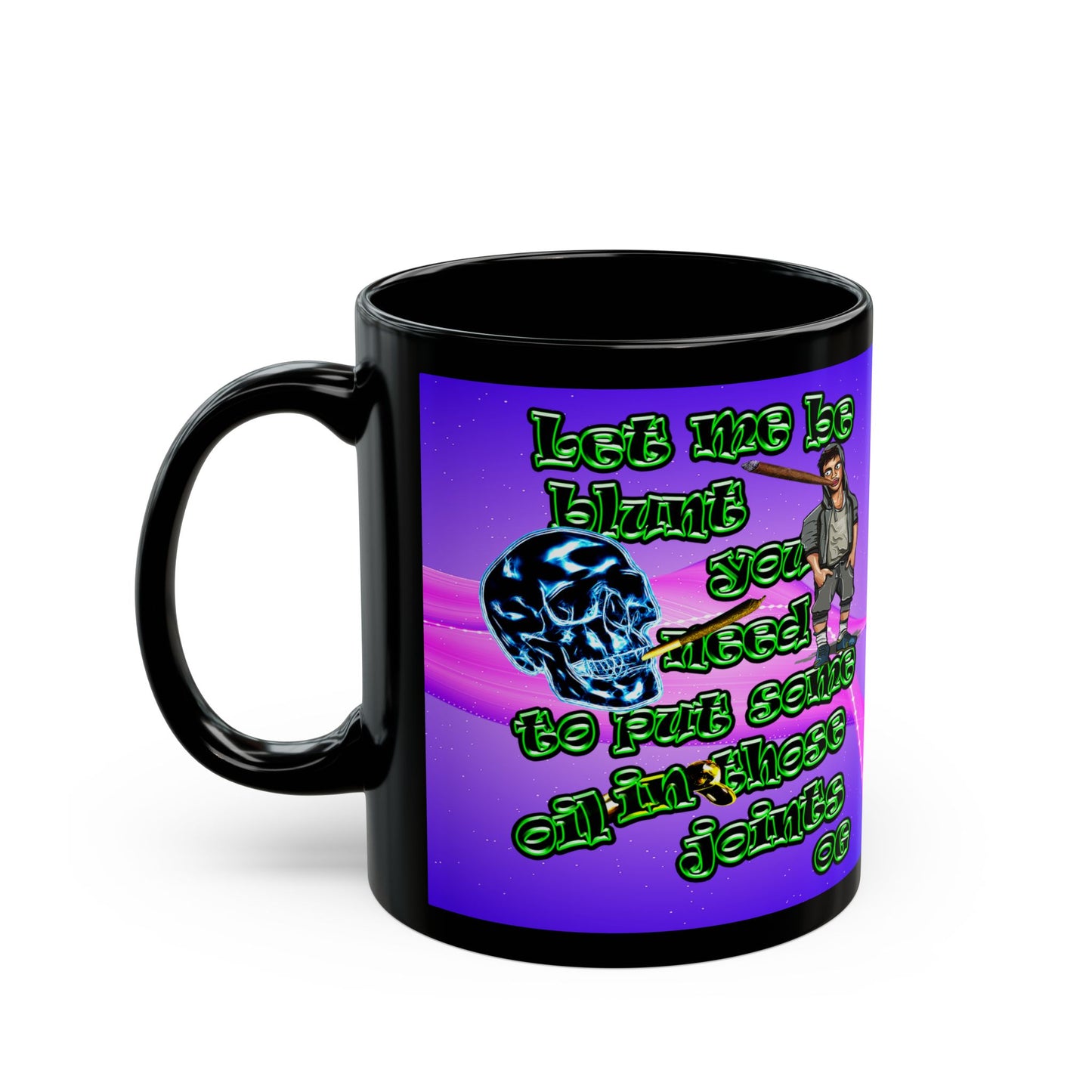 og - Black Mug (purple-pink wave)