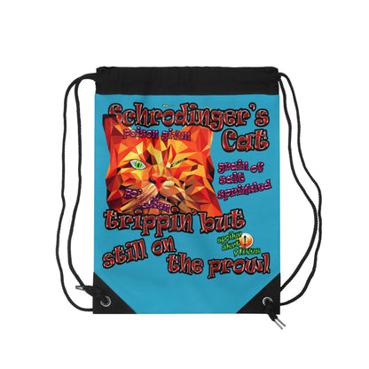 schrodinger's cat - Drawstring Bag (turquoise)
