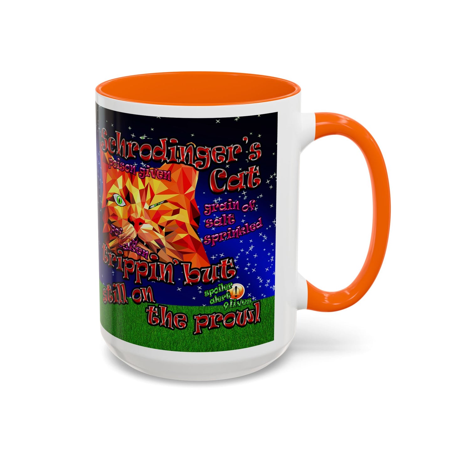 schrodinger's cat - Accent Mug ('snoops' background)