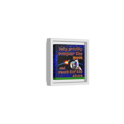defy conquer reach - framed canvas art ('snoops' background)