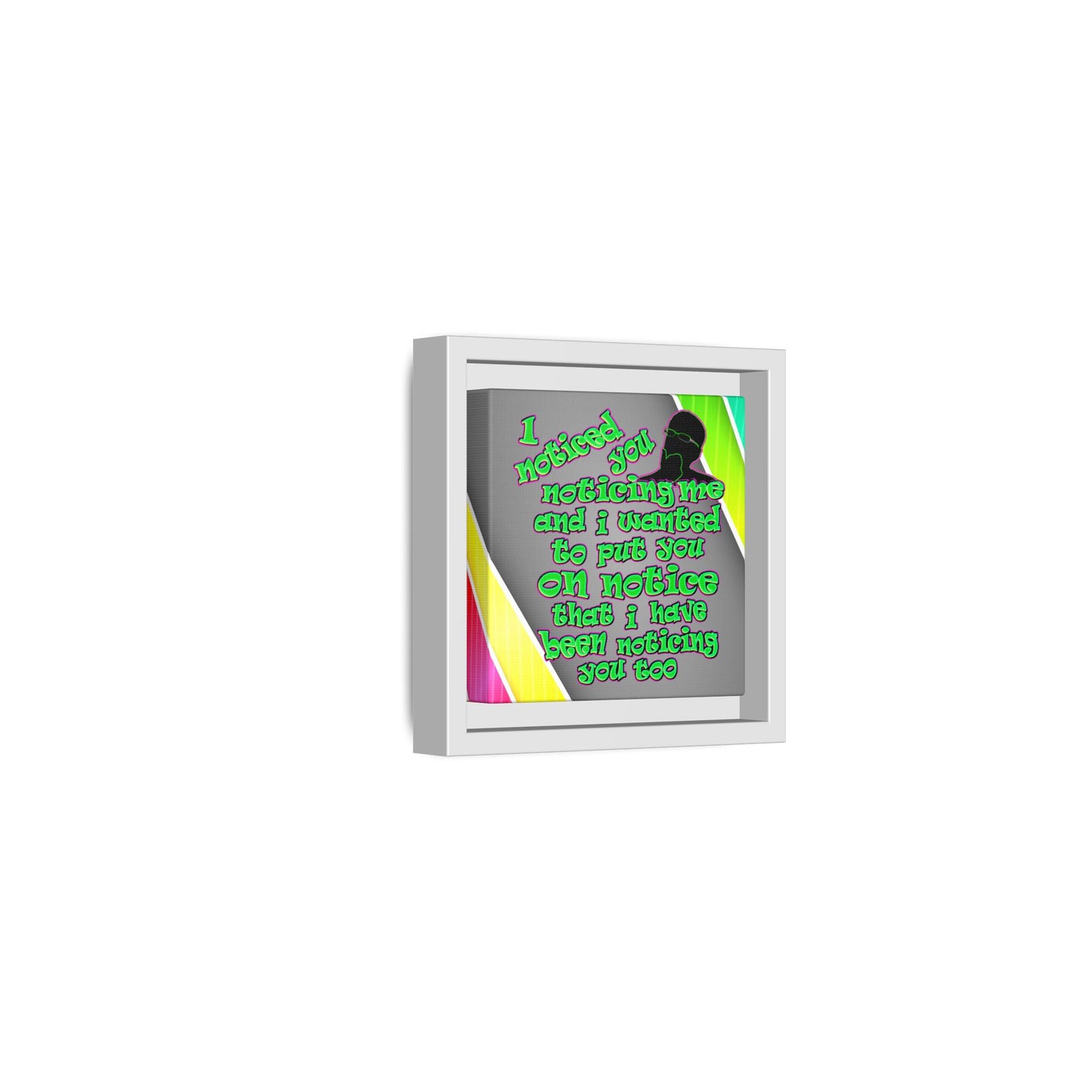noticed you noticing - framed canvas art (rainbow split)