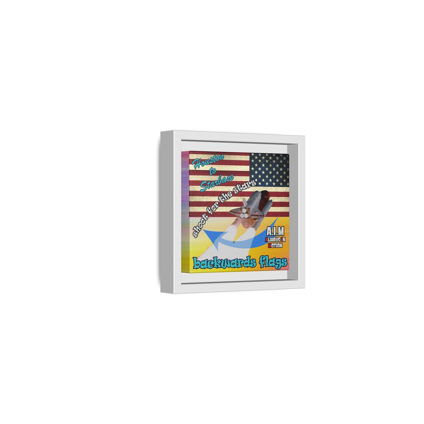 shoot for the stars - framed canvas art (color blur)