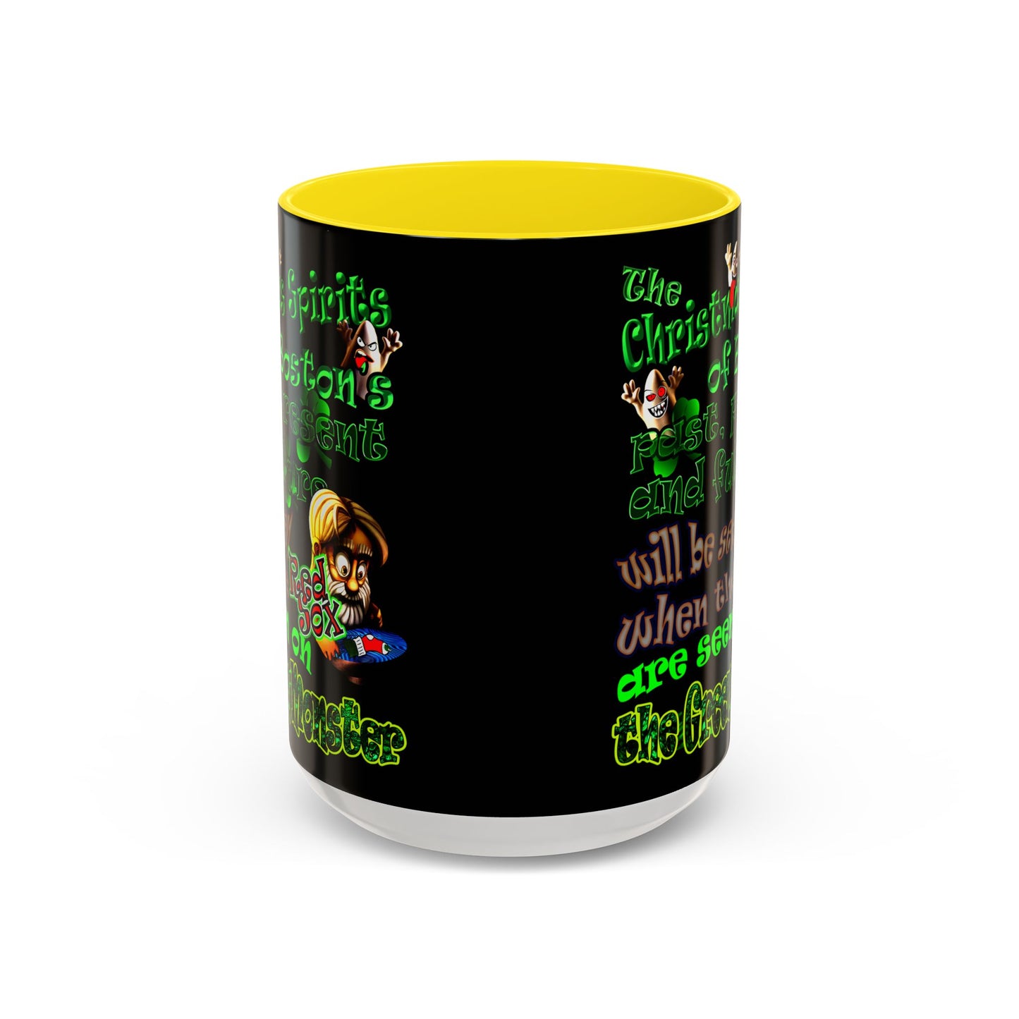 christmas spirits of boston - Accent Mug (black)